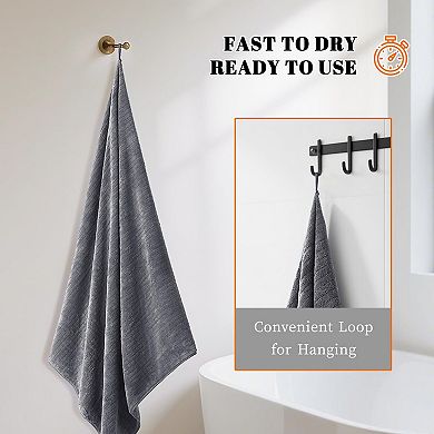 Luxury Extra Large Microfiber Bath Towel Set Thick Absorbent Quick Dry for Bathroom Beach Yoga Spa