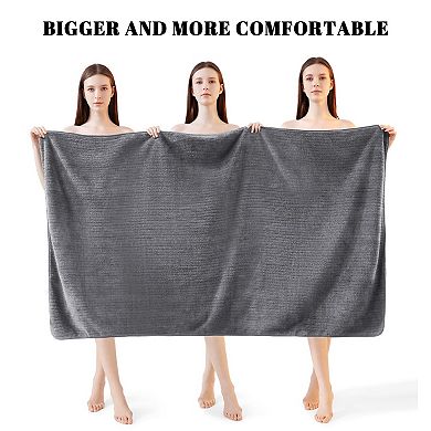 Luxury Extra Large Microfiber Bath Towel Set Thick Absorbent Quick Dry for Bathroom Beach Yoga Spa