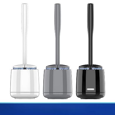 Toilet Bowl Brush Holder Durable Bristles Solid Handle Ventilation Design Bathroom Cleaning