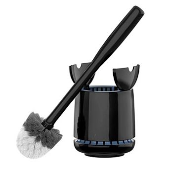 Toilet Bowl Brush Holder Durable Bristles Solid Handle Ventilation Design Bathroom Cleaning