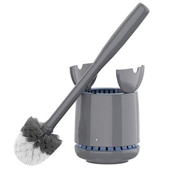 Toilet Bowl Brush Holder Durable Bristles Solid Handle Ventilation Design Bathroom Cleaning