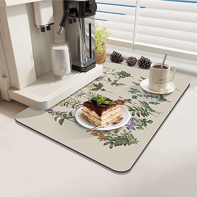 Dish drying mat 12"x20" absorbent Coffee bar