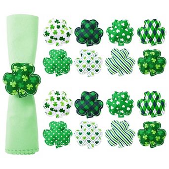 16 napkin rings clover