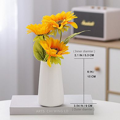 Ceramic Vase 6" Modern Boho Pampas Grass Home Decor