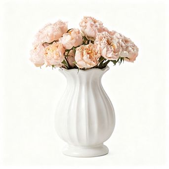 Ceramic Vase 7.8 in Modern Home Decor Farmhouse Style