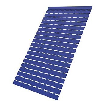 Non Slip Bathtub Shower Mat Suction Cups Drain Holes Stripe Texture Soft TPE PP Bathroom Safe