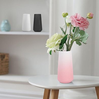 Ceramic vase, small flowers, pampas grass, home, living room, dining table, farmhouse style