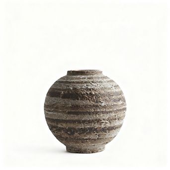 Ceramic Farmhouse Vase Rustic Boho Decor 5.5 Inch Table Decoration