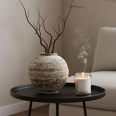 Ceramic Farmhouse Vase Rustic Boho Decor 5.5 Inch Table Decoration