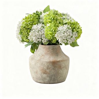 Ceramic Vase 5.3 in Farmhouse Style Handmade Vintage Red Clay Home Decor