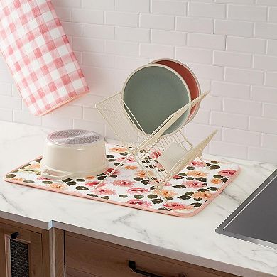 Drying Mat 2-Pack, Water Absorbent, Flippable Kitchen Counter Protector, Extra Large 18"x24"