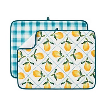 Drying Mat 2-Pack, Water Absorbent, Flippable Kitchen Counter Protector, Extra Large 18"x24"