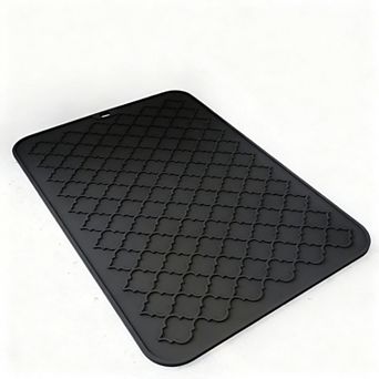 Silicone Dish Drying Mat Kitchen Counter Heat Resistant Waterproof Reversible 12"x16"