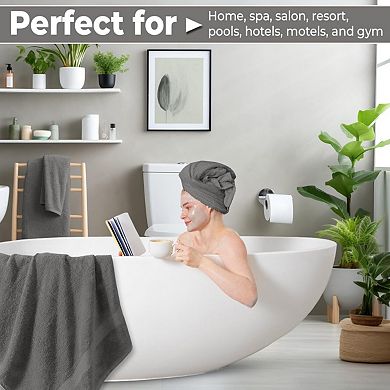 8-Piece Cotton Towel Set 2 Bath 2 Hand 4 Washcloths Quick Dry Absorbent Soft