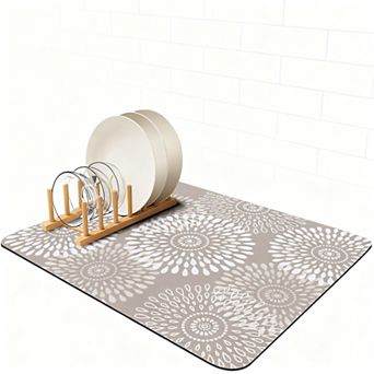 Dish Drying Mat Super Absorbent Rubber Backing 15" X 18"