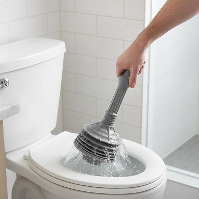 Professional Bellows Toilet Plunger High Thrust Heavy Duty Clog Remover Multi Functional