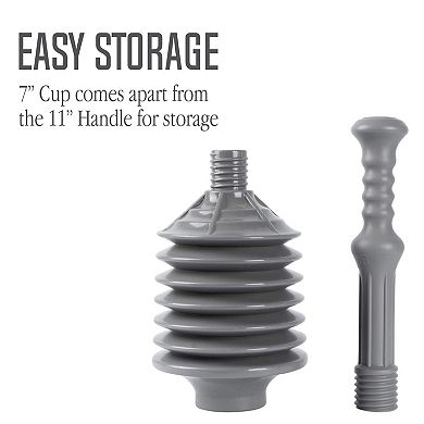 Professional Bellows Toilet Plunger High Thrust Heavy Duty Clog Remover Multi Functional