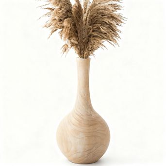 Floor vase 22 in high Decorative wooden vase Living room rustic farmhouse