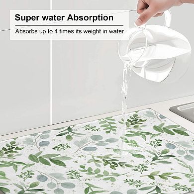 Tableware Drying Mat, Ultra-Fine Fiber Absorbent, 18x24, Kitchen Counter Decoration
