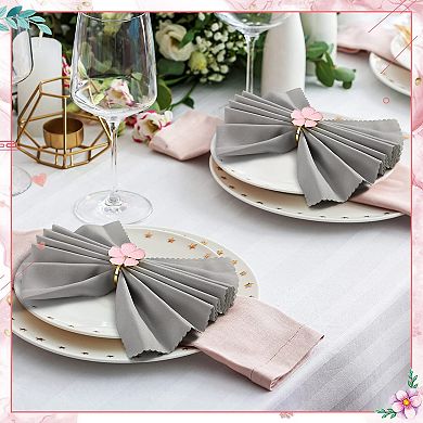 12 Pink Flower Napkin Rings Wedding Birthday Party Table Decor