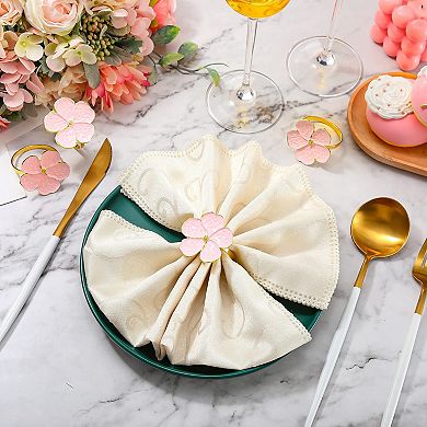 12 Pink Flower Napkin Rings Wedding Birthday Party Table Decor