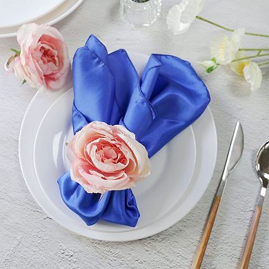 Napkin Rings Set of 6 Rustic Rose Flower Dinner Holder Wedding Party Table Decoration Pink
