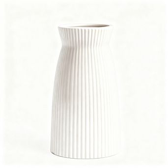 Ceramic vase, small flowers, fluffy grass, home decoration, bedroom, minimalist modern decor