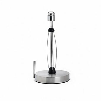 Standing Paper Towel Holder One Handed Tear Universal Roll Fit Easy Replace