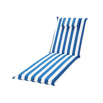 Aoodor Outdoor Lounge Chair Cushion with Headrest for Patio Chaise Lounge Chair, 79 x 25 x 3.2 Inch