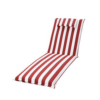 Aoodor Outdoor Lounge Chair Cushion with Headrest for Patio Chaise Lounge Chair, 79 x 25 x 3.2 Inch