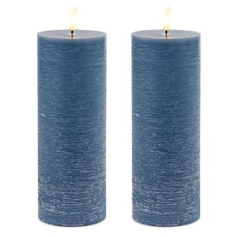 Flameless LED Pillar Candles Set of 2, Remote Controlled for Mantel, Table, or Holiday Decor