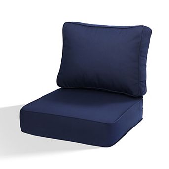 Aoodor 25 x 25 Inch Sunbrella Fabric Outdoor Deep Seat Cushion, Water-Resistant