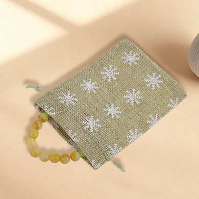 Snowflake Print Drawstring Bag 2 Pcs