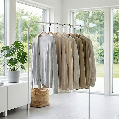 2 Pcs Wood Non-Slip Rope Hangers Durable 360-degree Space Saving Clothes Hangers for Clothing