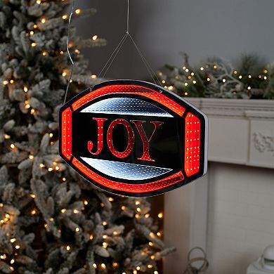 Infinity Light JOY Sign Plug-In Holiday Decoration for Mantel, Tabletop, Entryway, or Window Display