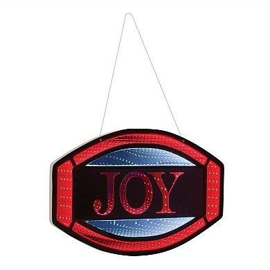 Infinity Light JOY Sign Plug-In Holiday Decoration for Mantel, Tabletop, Entryway, or Window Display