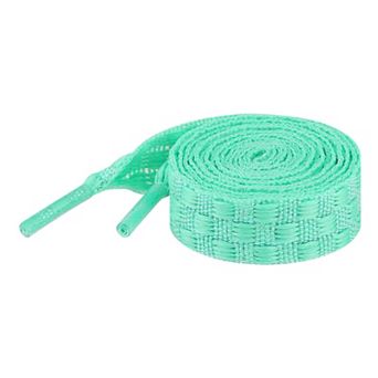 1 Pair Checkered Colorful Metal Wire Braided Shoelaces for Sneakers 43.3"