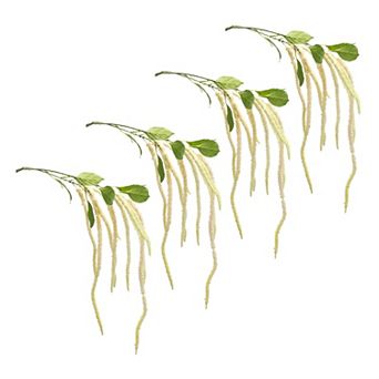 Set of 4 Amaranthus Stems for Vases, Centerpieces, Home Decor and Floral Arrangements