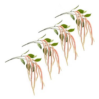 Set of 4 Amaranthus Stems for Vases, Centerpieces, Home Decor and Floral Arrangements