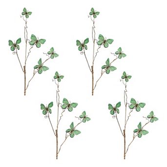 Set of 4 Butterfly Twig Sprays for Vases, Wreaths, Garlands, and Centerpieces