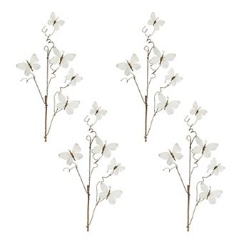 Set of 4 Butterfly Twig Sprays for Vases, Wreaths, Garlands, and Centerpieces