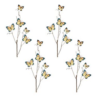 Set of 4 Butterfly Twig Sprays for Vases, Wreaths, Garlands, and Centerpieces