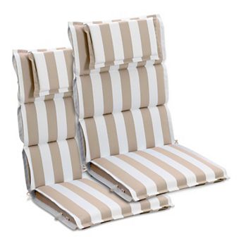 Aoodor High Back Patio Chair Cushions Set of 2 for Outdoor Rocking Chairs, 47 x 21 x 2.4 Inch
