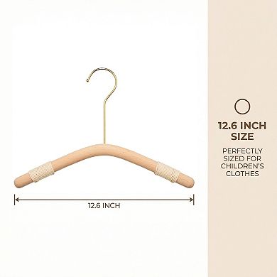2 Pack Wood Non-Slip Hangers Durable 360-degree Space Saving Clothes Hangers for Clothing