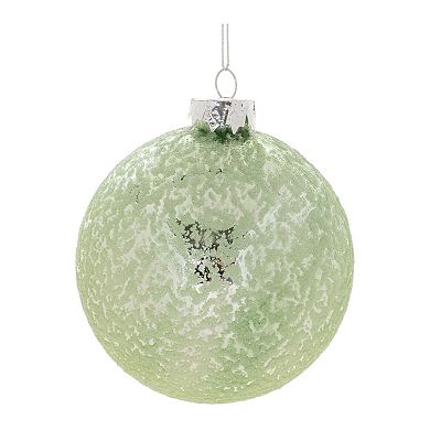 Beaded Glass Ball Ornaments Set of 6 Accent Christmas Tree Decorations