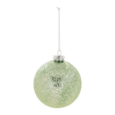 Beaded Glass Ball Ornaments Set of 6 Accent Christmas Tree Decorations