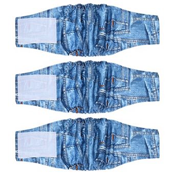 3 pc Belly Bands for Male Dogs, Reusable Washable Dog Diapers High Absorbing