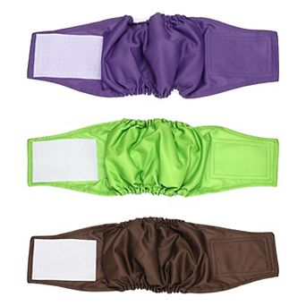 3 pc Belly Bands for Male Dogs, Reusable Washable Dog Diapers High Absorbing