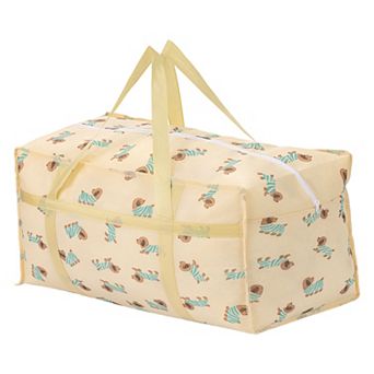 Floral Clothes Storage, Storage Bags, Moving Bags with Handles for Organizing Clothing, Comforter
