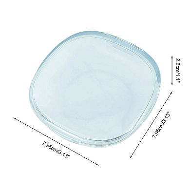 Portable Transparent Square-Round Retainer Case Braces Box1 Pc